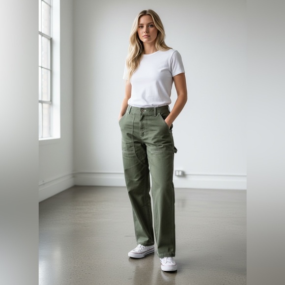 Pants - Olive Green Cargo Pants
